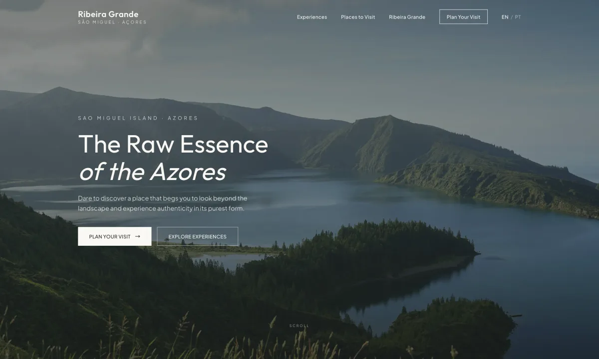 Website Visit Ribeira Grande — Turismo · Website